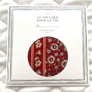 NWT Sezane Gaston Scarf Square Cotton Scarf Floral Foulard Terracotta